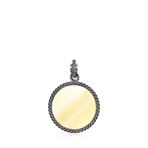 Silver Vermeil and Dark Silver Minne Pendant