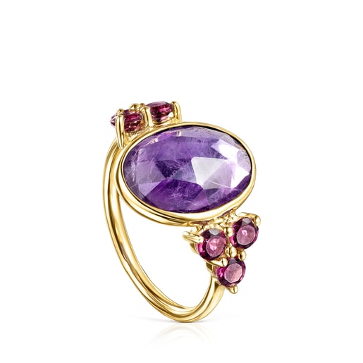 Anillo oro amatista shop