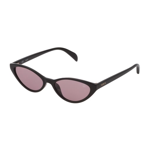 Sonnenbrille Bear Cat Eye aus schwarzem Azetat