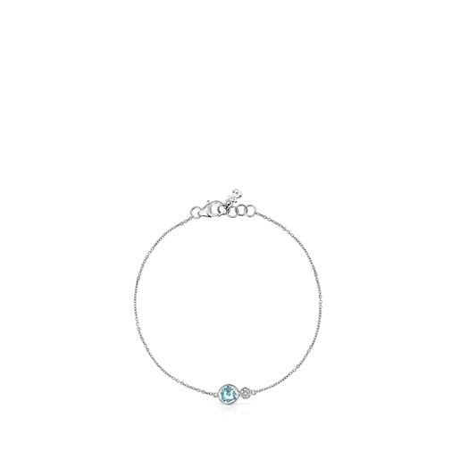 White Gold with Topaz and Diamonds Color Kings Bracelet