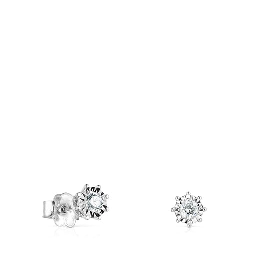 White Gold TOUS Les Classiques Earrings with Diamonds. 0,31ct.