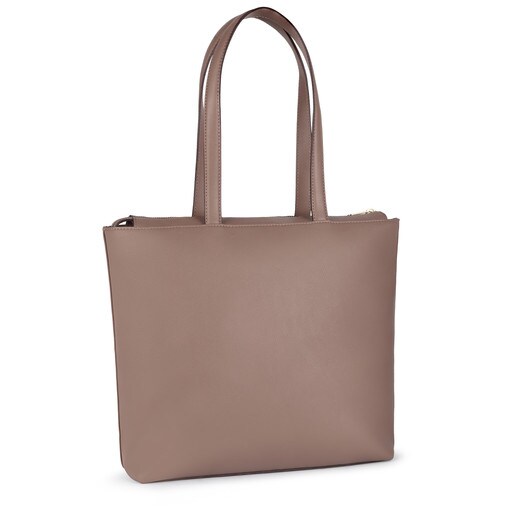 Taupe colored Patch Maia Shopping bag