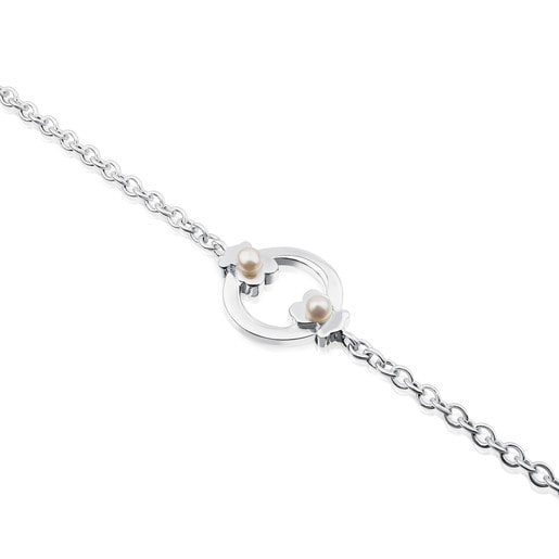 Silver Bracelet with Pearls 17,5cm. TOUS Super Power | TOUS
