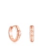 Rose Silver Vermeil TOUS Basics bear Hoop earrings