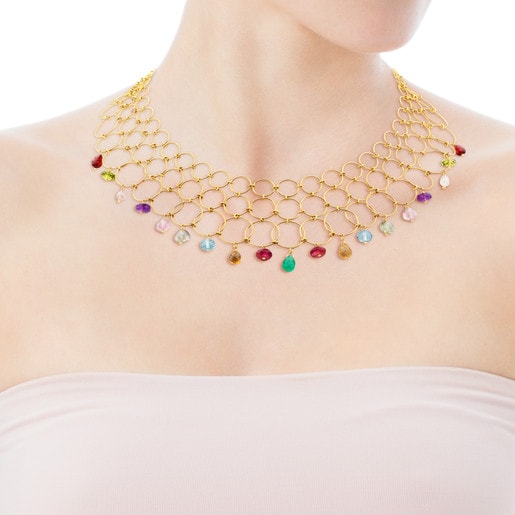 ATELIER Precious Gemstones Necklace in Gold with Gemstones