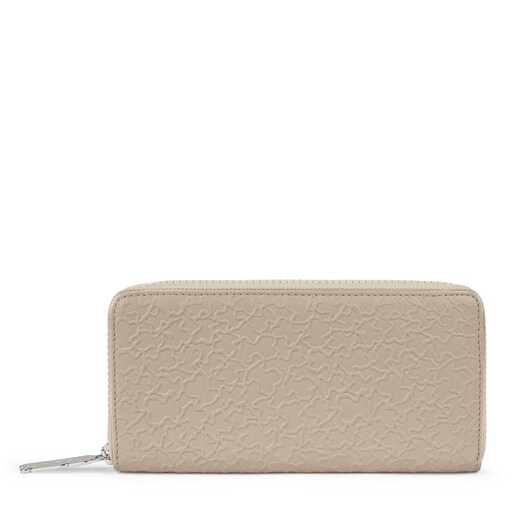 Medium beige leather Sira wallet TOUS