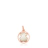 Rose Vermeil Silver TOUS Camille Pendant with Mother-of-Pearl Bear motif