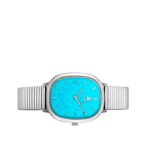 Montre Heritage Gems en acier avec cadran en Turquoise