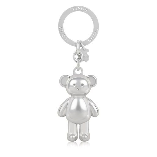 Porte-clés Ourson Teddy Bear argenté