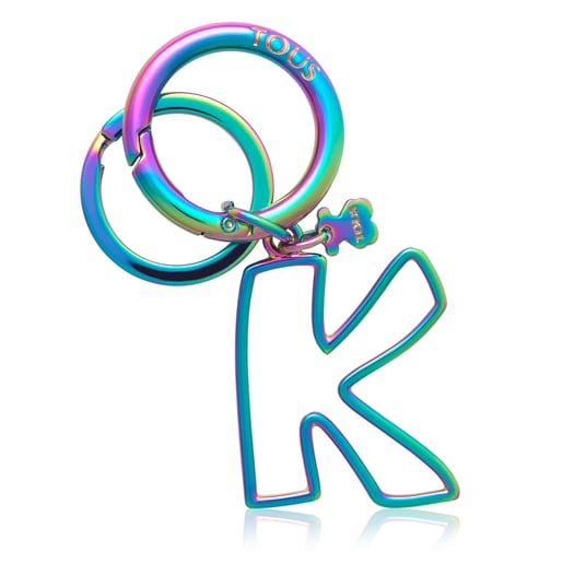 Dúhovo zafarbený prívesok na kľúče v tvare písmena K Touscedario