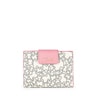 Small beige and fuchsia Kaos Mini wallet