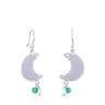 Silver Eugenia By TOUS Lune Chérie Earrings with Chalcedony and Apatite
