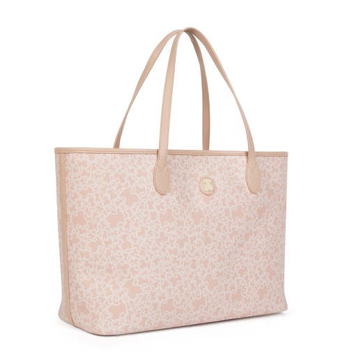 Tote Bag grande Kaos Mini em Lona na cor rosa