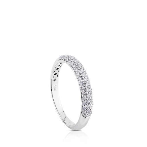 Mezzo anello in oro bianco con diamanti 0,33ct Les Classiques