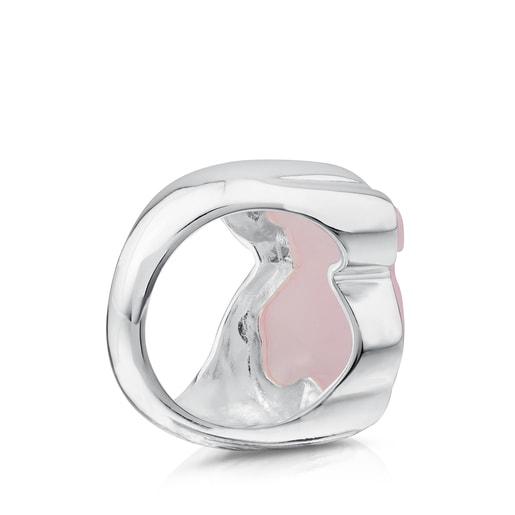 Ring New Color aus Silber mit Quarzit