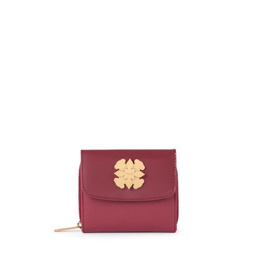 Small garnet colored Leather Rossie Wallet