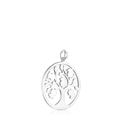 Silver TOUS Good Vibes tree Pendant