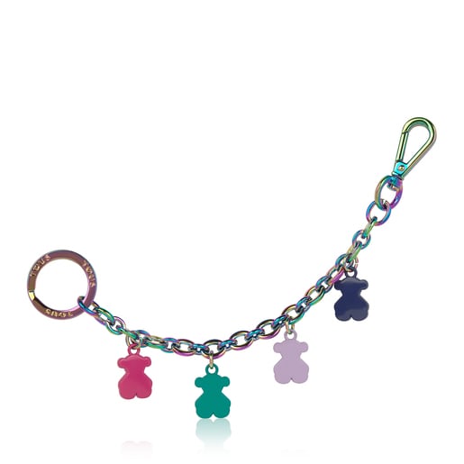 Pink-Blue Bears Unique Chain key ring