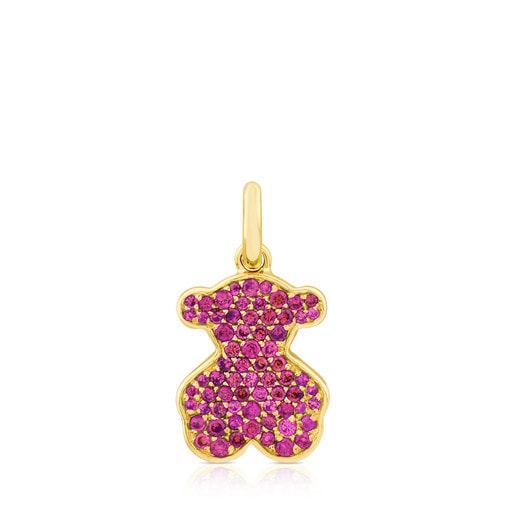 Gold Icon Pendant with Ruby