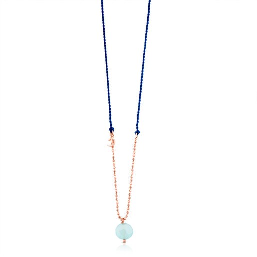 Gold Casualidad Necklace with Chalcedony