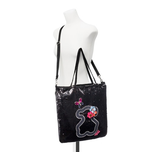 Τσάντα για Ψώνια Jodie Special Patch σε μαύρο χρώμα