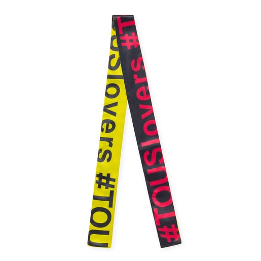 Foulard Tous Lovers fuchsia et noir