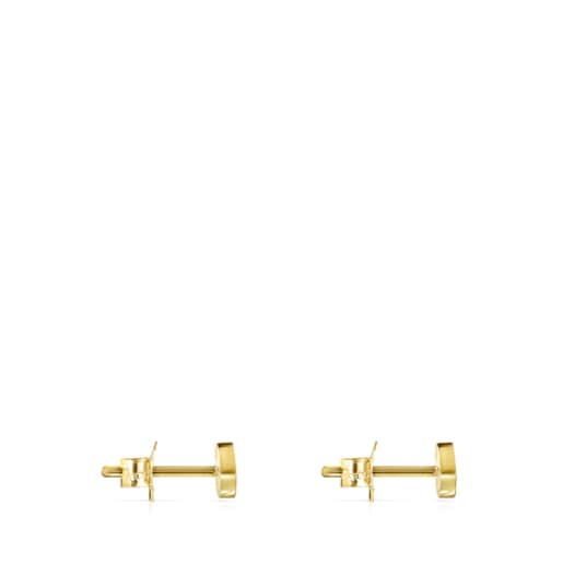 Gold TOUS Good Vibes eye Earrings with Diamonds