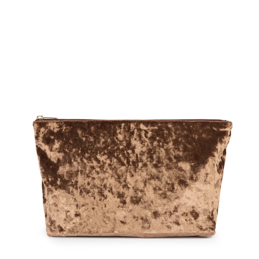 Medium gold colored Velvet Kaos Shock Handbag