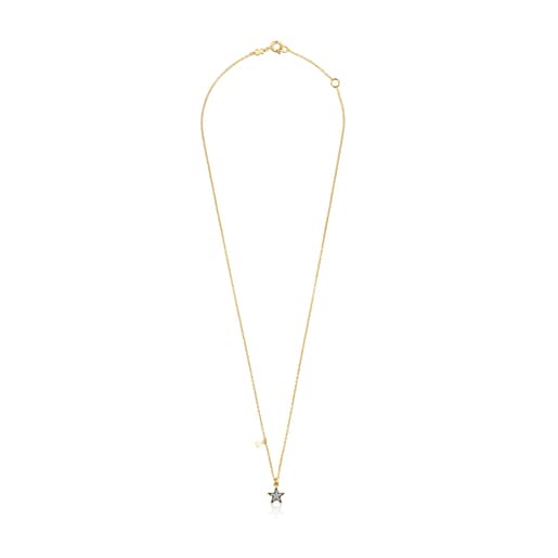 Silver Vermeil Nocturne Necklace with Diamond star