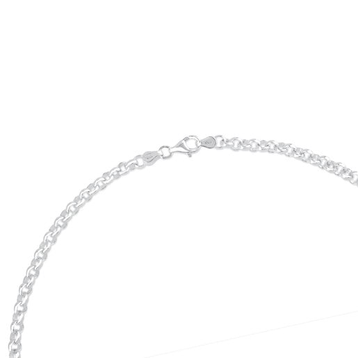 Collier ras du cou TOUS Chain en Argent avec anneaux ronds, 45 cm.