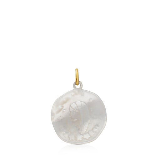 Gold Devocion Pendant with Mother-of-Pearl