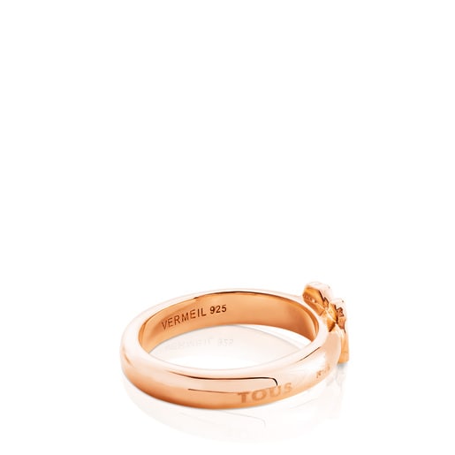 Ring Gen aus rosa Vermeil-Silber