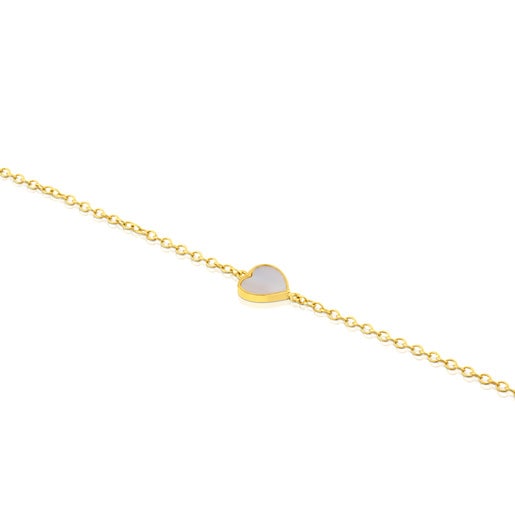 Gold and Mother-of-pearl XXS heart Bracelet