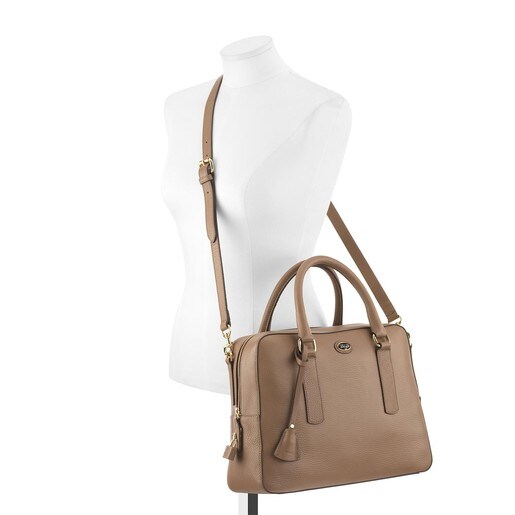 Maletín Gentle de Piel en color piedra