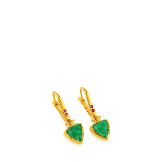 Aros Gala con baño de oro 18 kt sobre plata