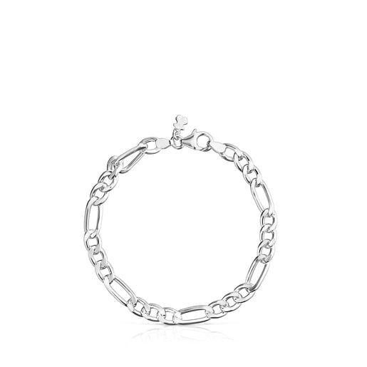 Panzerketten-Armband TOUS Chain Mix aus Silber