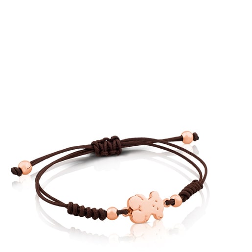 Pulseira Sweet Dolls urso em Prata Vermeil rosa