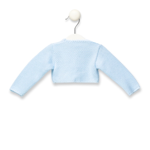 Orbed knitted jacket in Sky Blue