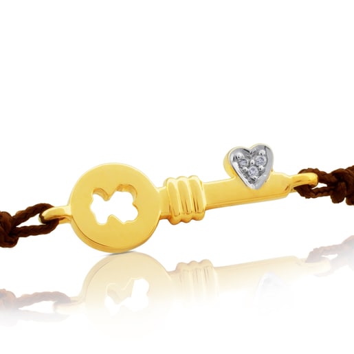 Gold San Valentin Bracelet with Diamonds