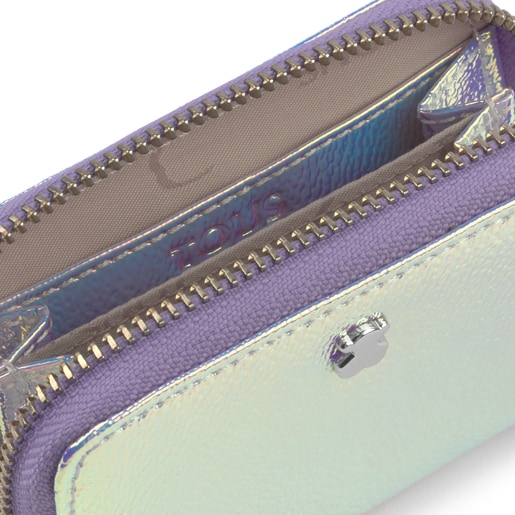 Stredne veľká dúhová fialová peňaženka na drobné Dorp