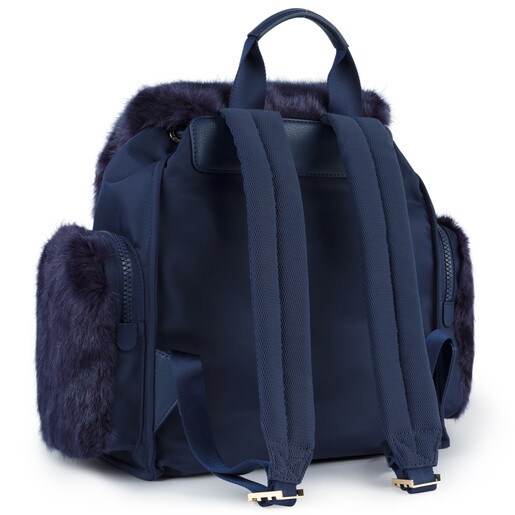 Navy blue Nylon Doromy Warm Backpack