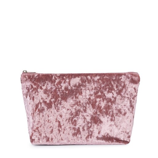 Medium pink Velvet Kaos Shock Handbag