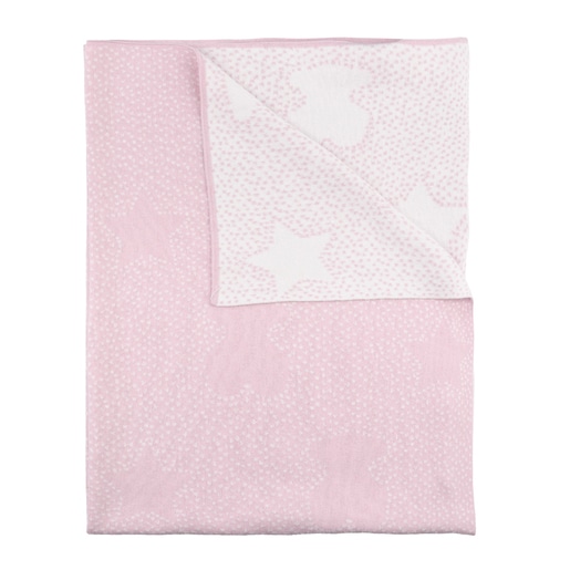 Nile iconic Tous reversible blanket in Pink