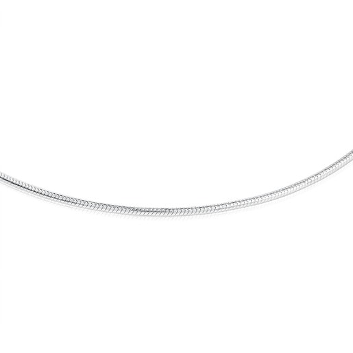 Gargantilla TOUS Chain semi-rígida de plata, 45cm.