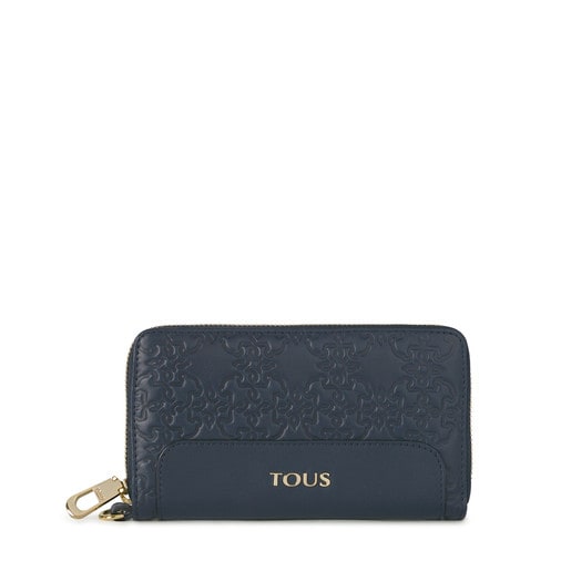 Medium Navy colored Leather Mossaic Wallet