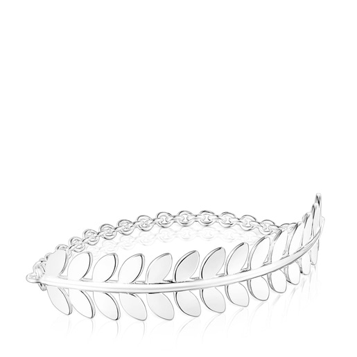 Silver Fragile Nature laurel leaf Bracelet